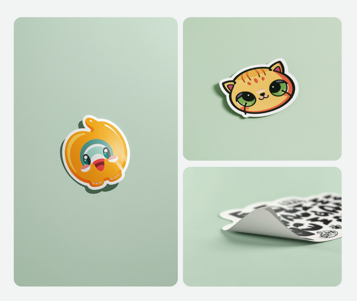 Sticker personnalisé découpé à la forme
